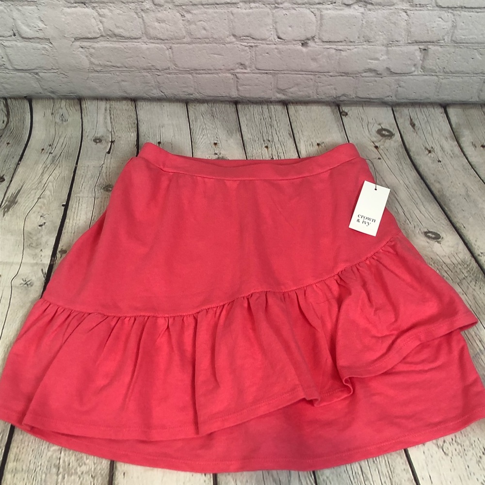 NWT Crown & Ivy Skort Skirt w/ shorts Girls SZ Lg